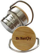 Steel thermal bottle Dr. Bacty Pink Palms - white