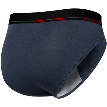 Herren bequeme SAXX NON-STOP STRETCH Boxershorts mit Reißverschluss - marineblau.