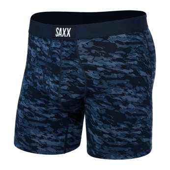 Herren-Boxershorts SAXX ULTRA Boxer Brief mit Streifen - grau