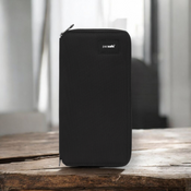 Large RFID Pacsafe women's wallet - black