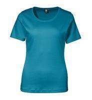 T-shirt - splot interlock marki ID, Turkusowy