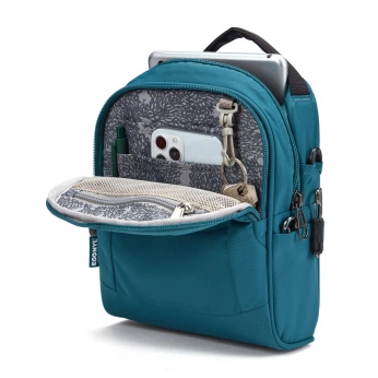 Anti-theft shoulder bag Pacsafe LS100 - turquoise