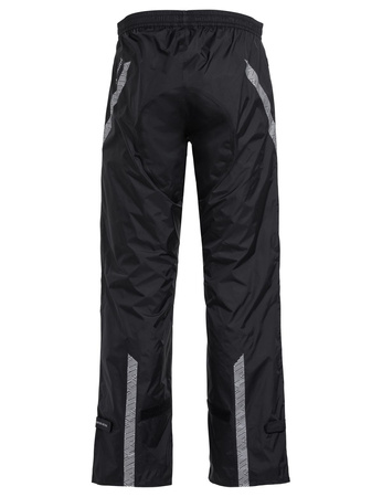 Men's rain pants with Vaude Luminum Performance II reflectors - Black