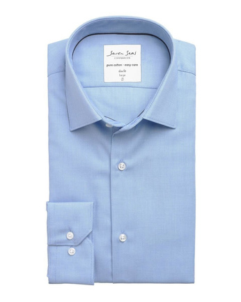 Dobby Royal Oxfordlong Sleeve Slim Fit Light Blue by ID, Blue