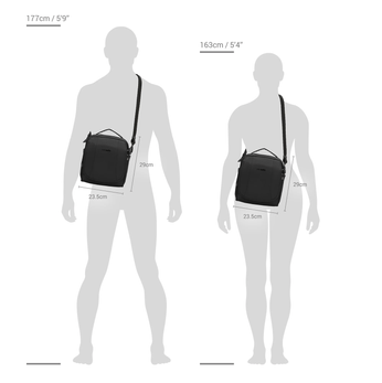 Pacsafe LS200 Anti-Diebstahl-Schulter-Postboten-Tasche - schwarz