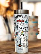 Thermobecher mit strohhalm Contigo Luxe Tumbler 720ml - Summer - Salt