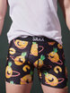 Men's sports boxer briefs SAXX VOLT Boxer Brief with pineapple and hula hoop - black.