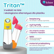 B.Box Zestaw Mini Lunchbox + Butelka tritanowa ze słomką 450ml Strawberry Shake