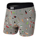 Herren-Schnelltrocknungs-Boxershorts SAXX VIBE Boxer Brief Sushi - Grau