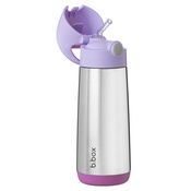 B.box Duży Bidon Termiczny Stalowy ze Słomką 500ml Sugar Plum