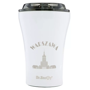 A cup with engraving Dr. Bacty Apollo Warsaw - white