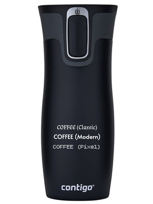 Personalisierbarer thermobecher Contigo West Loop 470ml - Schwarz