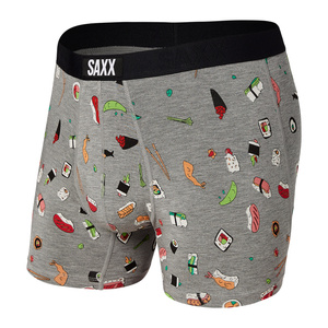 Herren-Schnelltrocknungs-Boxershorts SAXX VIBE Boxer Brief Sushi - Grau