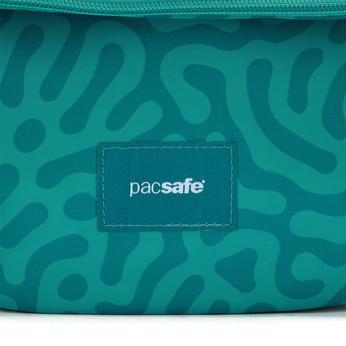 Folding women's anti-theft bag Pacsafe Go - turquoise
