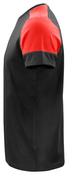 Zweifarbiges Prime T-Shirt der Marke Printer - Schwarz - Rot.