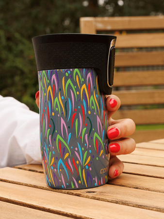 Contigo West Loop Mini 300ml Thermobecher - Floresy - Blau Metallic