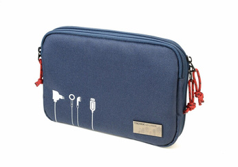 TROIKA go urban tech pouch 2 cable organizer - navy blue