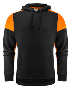 Zweifarbiger Kapuzenpullover Prime Hoodie von der Marke Printer - Schwarz - Orange.