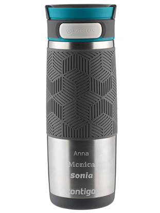 Kubek termiczny z grawerem Contigo Transit (Metra) 470 ml - Srebrny