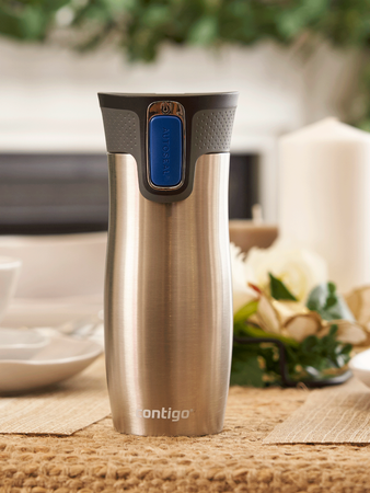 Contigo West Loop 2.0 470ml Thermobecher-Set – Edelstahl + Biscay Bay