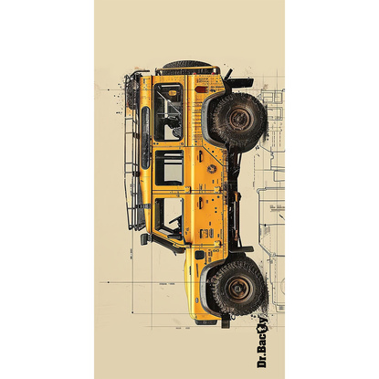 Ręcznik szybkoschnący dwustronny Dr.Bacty XL 70x140 – Rover Safari