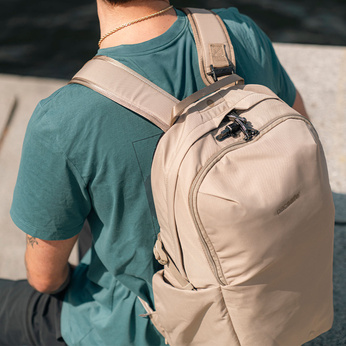 Pacsafe vibe 25l anti-diebstahl-rucksack - Beige
