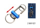 keychain with 3 TROIKA 2-way key rings - blue.