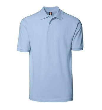 ID, blue polo shirt