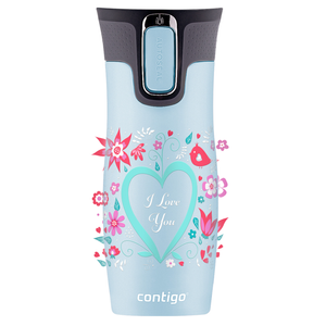 Contigo West Loop 2.0 470ml Thermalbecher - Blaue Matte - I love You