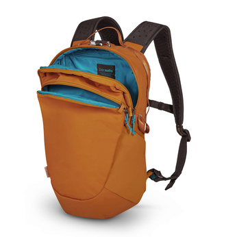 Wasserdichter, diebstahlsicherer Rucksack 18l Pacsafe ECO CX Econyl® - orange