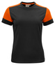 Moderne Prime T Lady T-Shirt der Marke Printer - Schwarz - Orange