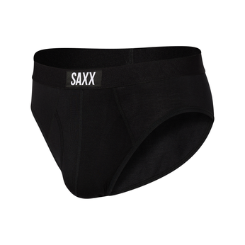 Bequeme Herrenunterhose SAXX ULTRA Boxer Brief Fly - Schwarz