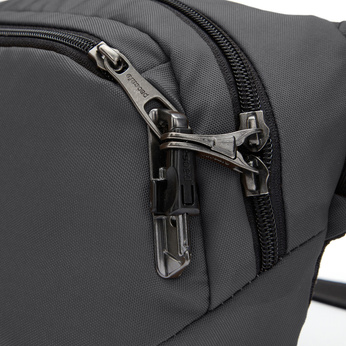 Anti-theft waist pack made from recycled materials Pacsafe Vibe 100 - dark grey.