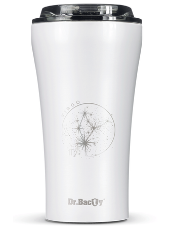 Kubek termiczny na kawę Dr.Bacty Apollo 2.0 - "Panna" - 360  ml - Glossy White