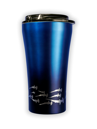 Dr.Bacty Apollo 2.0 thermal coffee mug - Shark - 360 ml - Monaco Blue