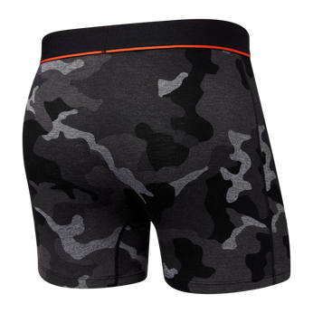 Herren-Schnelltrocknungs-Boxershorts SAXX VIBE Boxer Brief Camouflage - Schwarz