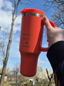 Becher mit Thermalwasser mit Gravur Streeterville Tumbler 1200 ml - Coral