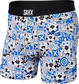 Bokserki męskie szybkoschnące SAXX VIBE Boxer Brief piłki- niebieskie