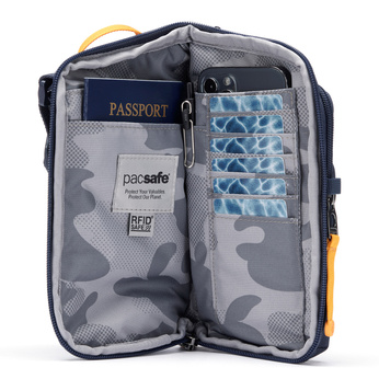 Pacsafe GO Anti-Diebstahl-Umhängetasche - coastal blue