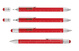 multifunctional pen TROIKA construction - red.