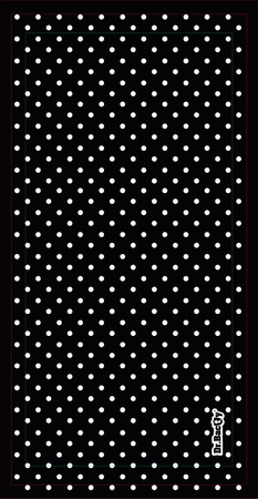 Multifunctional scarf Dr. Bacty polka dots black