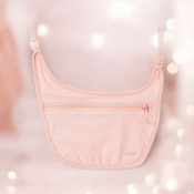 Dyskretny, antykradzieżowy portfel pod ubranie Pacsafe Coversafe S80 - różowy