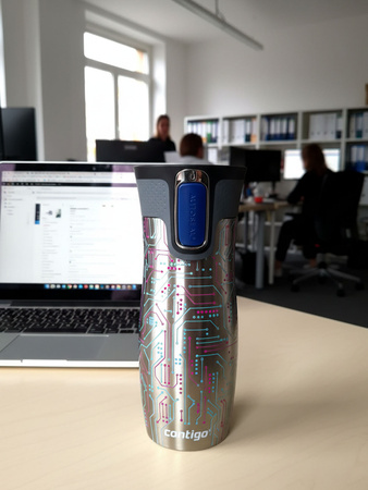 Contigo West Loop 2.0 thermal mug 470ml - Electric - Steel 