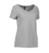 Core V -Neck Tee Women's Gray Melange brand ID - Gray