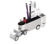 Przybornik na długopisy OFFICE TRUCKER Troika - Srebrny