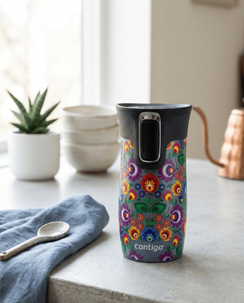 Contigo West Loop Mini 300ml thermal mug - Folklore -Blue Metallic