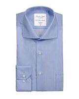 Feiner Twill Kalifornien Langarm Modern Fit hellblau durch ID, Blau