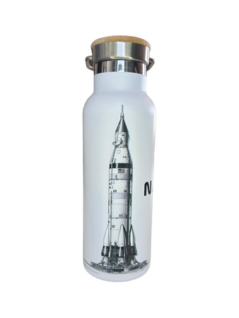 Butelka termiczna stalowa Dr.Bacty Iris 500 ml - Biała - NASA