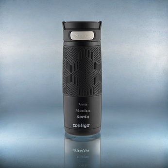 Personalisierbarer thermobecher Contigo Transit (Metra) 470ml - Schwarz