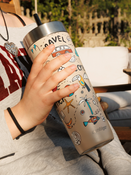 Thermal mug with straw Contigo Luxe Tumbler 720 ml - Summer - Brown Sugar